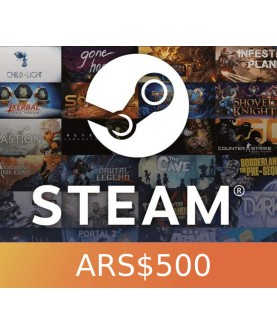 Steam Wallet Card ARS$500 Global Activation Code Steam Key GLOBAL